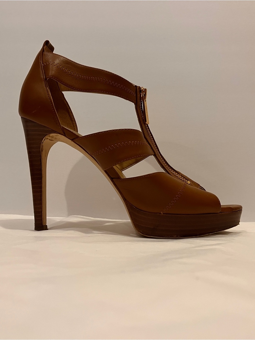 Michael Kors Brown Women's High Heel Platform Sandal Size 8